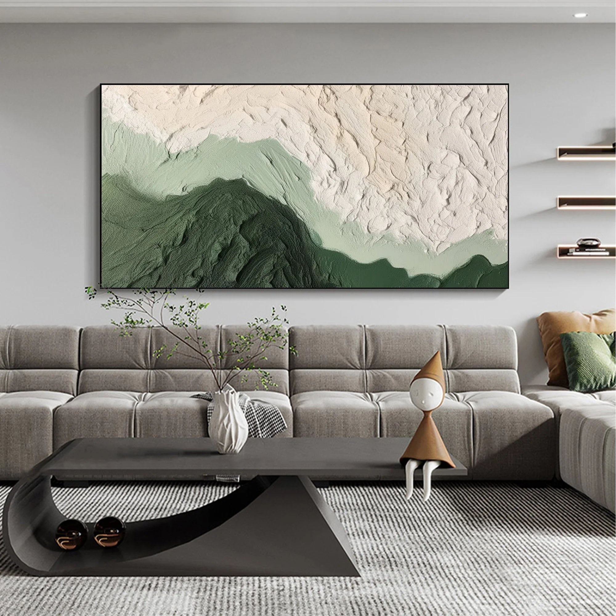 Multicolor Forest Ridge - Abstract Textured Wall Art - Artwallpainting