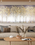 Multicolor Forest Textured Abstract Oil Painting - Nature-Inspired Art For International - Artwallpainting