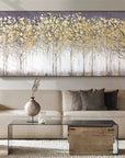 Multicolor Forest Textured Abstract Oil Painting - Nature-Inspired Art For International - Artwallpainting