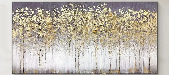 Multicolor Forest Textured Abstract Oil Painting - Nature-Inspired Art For International - Artwallpainting