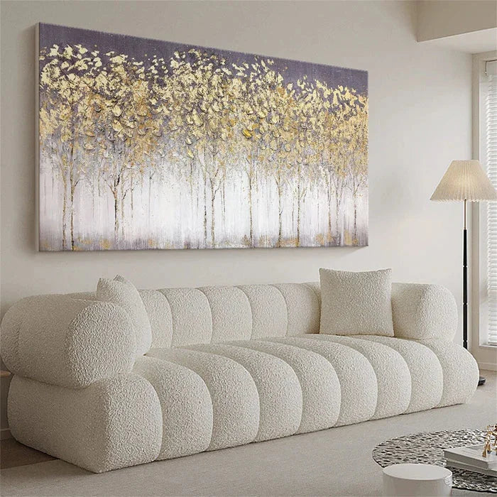 Multicolor Forest Textured Abstract Oil Painting - Nature-Inspired Art For International - Artwallpainting