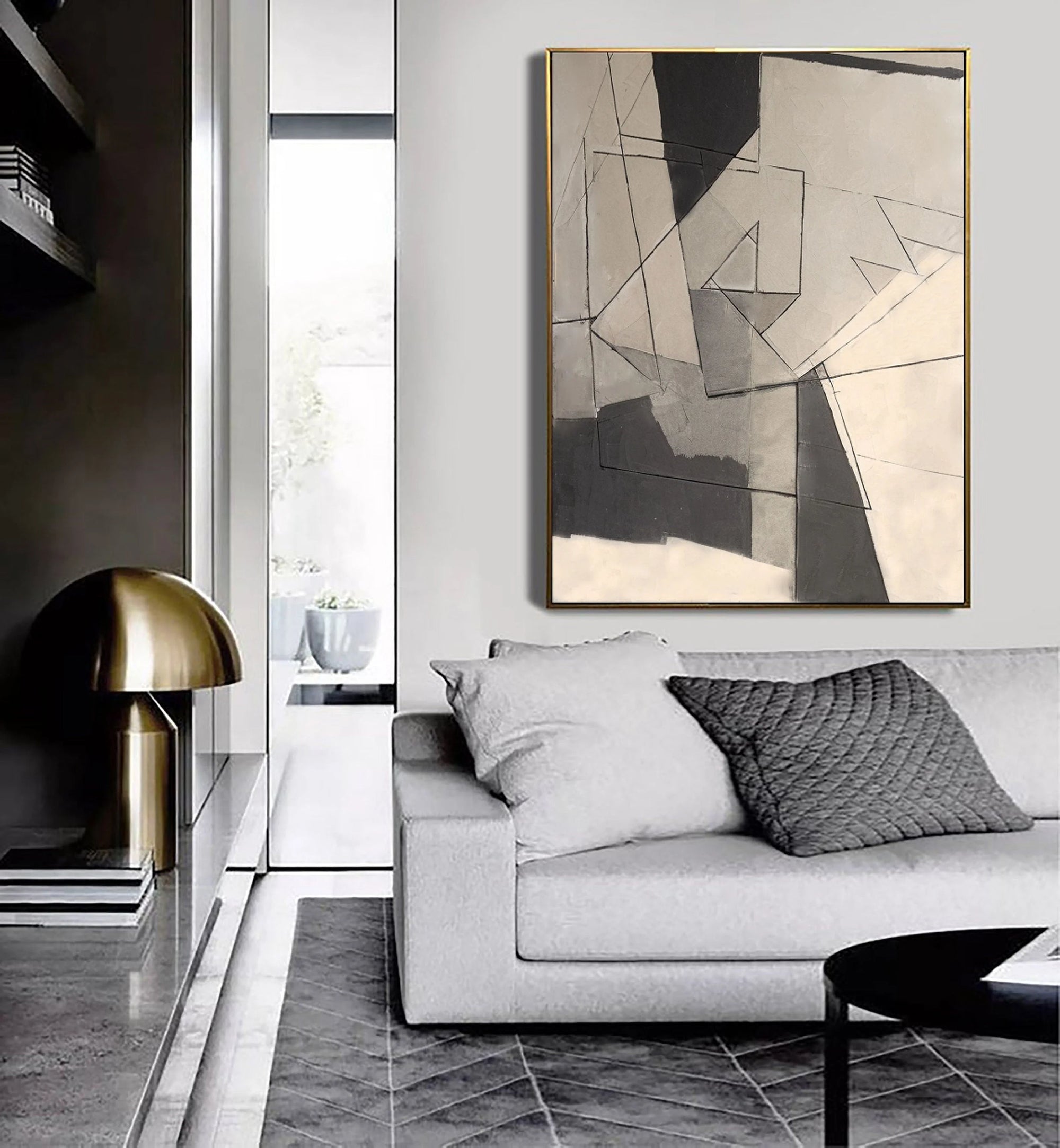 Multicolor Fractured Dimensions Modern Abstract Geometry - Artwallpainting