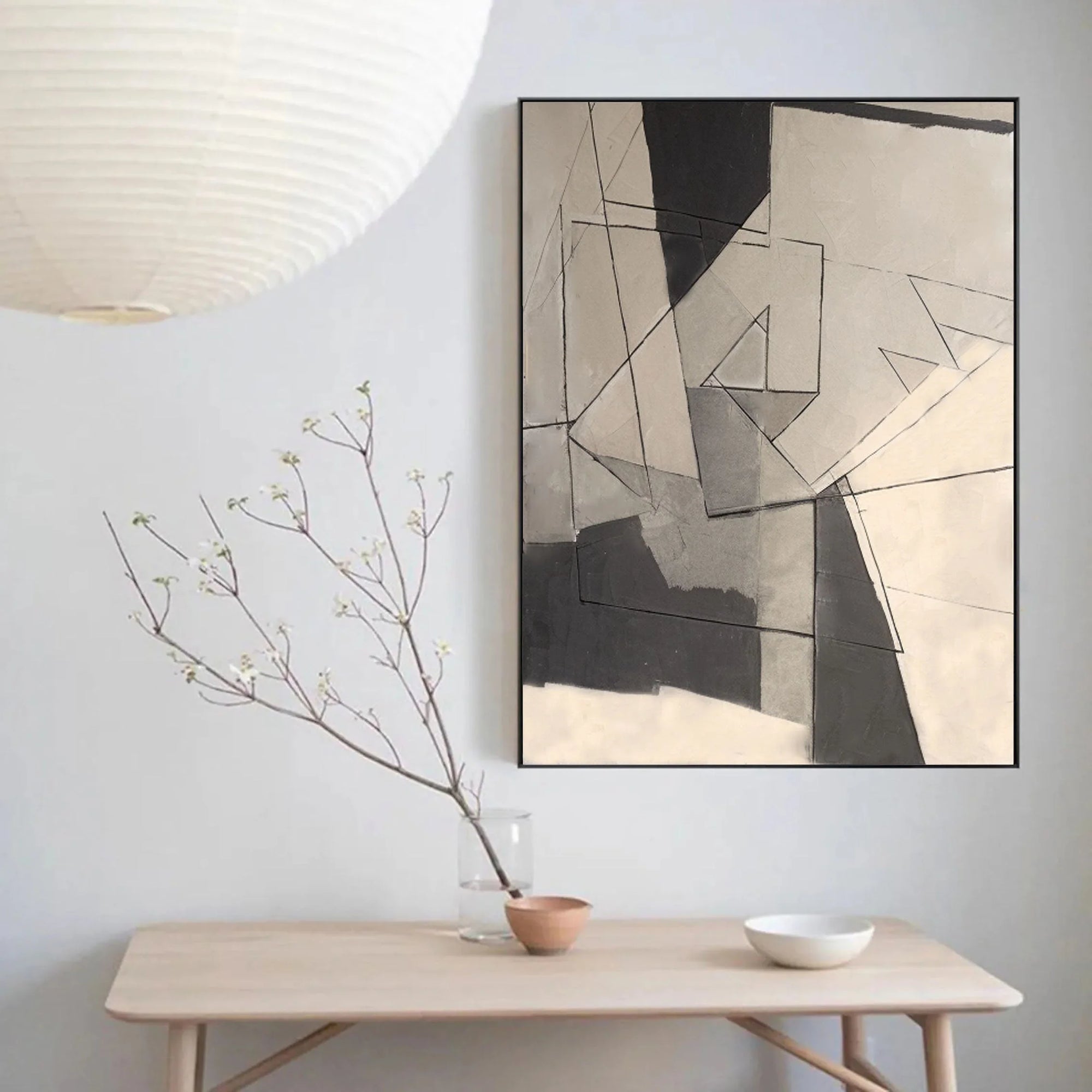 Multicolor Fractured Dimensions Modern Abstract Geometry - Artwallpainting