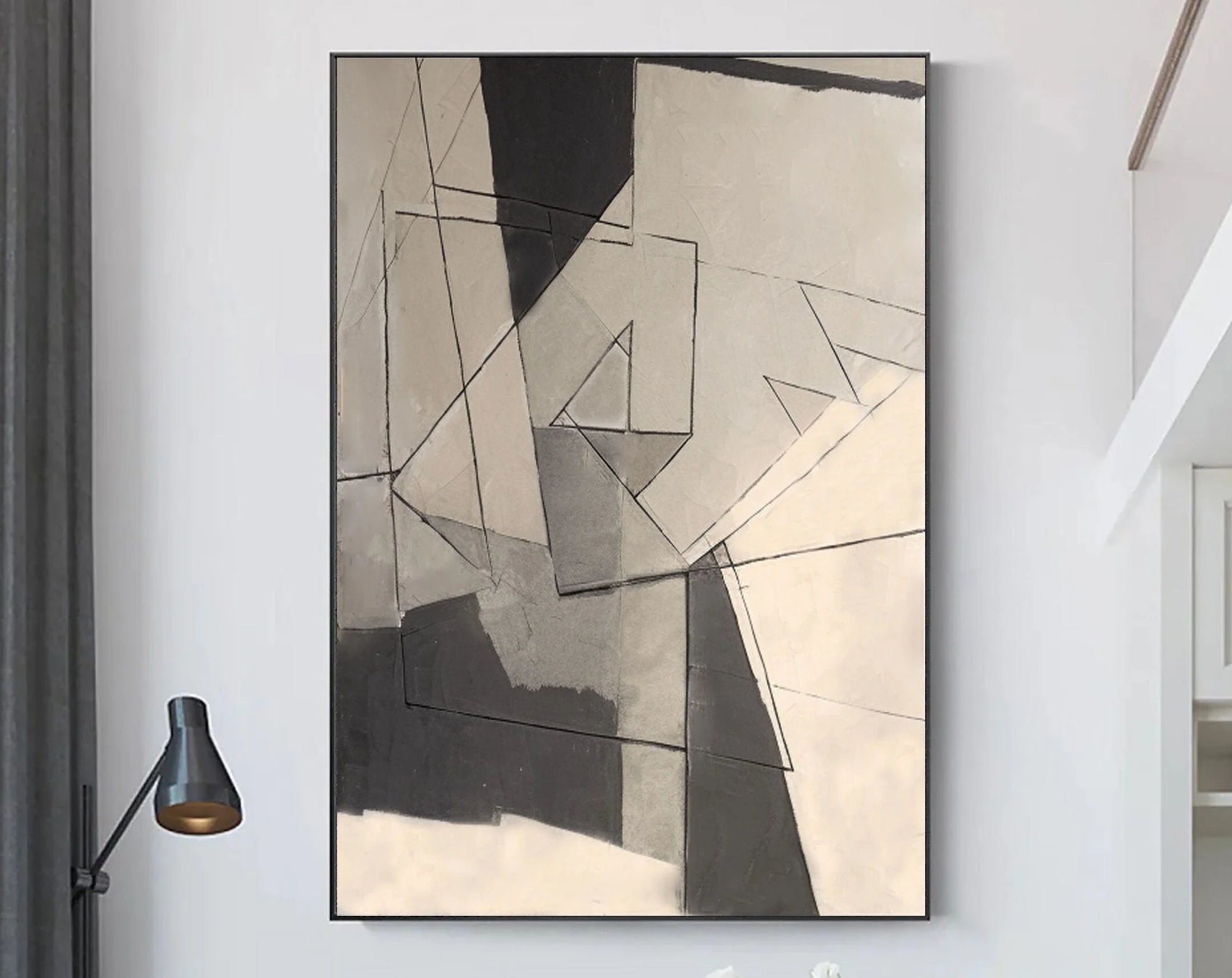 Multicolor Fractured Dimensions Modern Abstract Geometry - Artwallpainting