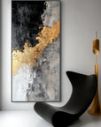 Multicolor Fractured Light - Vertical Abstract Oil Painting For Living Room Decor - Artwallpainting