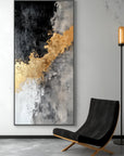 Multicolor Fractured Light - Vertical Abstract Oil Painting For Living Room Decor - Artwallpainting