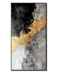 Multicolor Fractured Light - Vertical Abstract Oil Painting For Living Room Decor - Artwallpainting