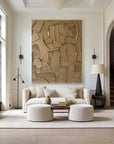 Multicolor Fragments - Modern Wabi-Sabi Textured Abstract Oil Painting - Artwallpainting