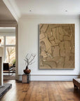 Multicolor Fragments - Modern Wabi-Sabi Textured Abstract Oil Painting - Artwallpainting