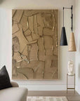 Multicolor Fragments - Modern Wabi-Sabi Textured Abstract Oil Painting - Artwallpainting