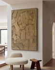 Multicolor Fragments - Modern Wabi-Sabi Textured Abstract Oil Painting - Artwallpainting
