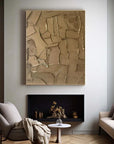 Multicolor Fragments - Modern Wabi-Sabi Textured Abstract Oil Painting - Artwallpainting