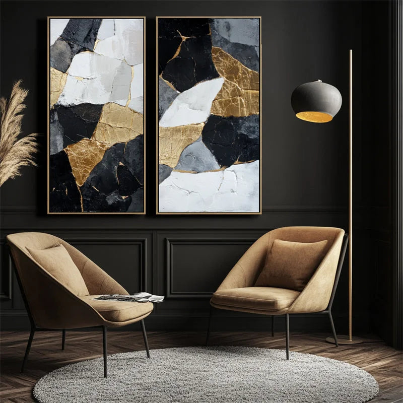 Multicolor Fragments Of Timeless Elegance - Artwallpainting