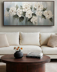 Multicolor Garden Elegance-Wabi-Sabi Style Hand-Painted Morandi Color Series Floral Texture Wall Art - Artwallpainting