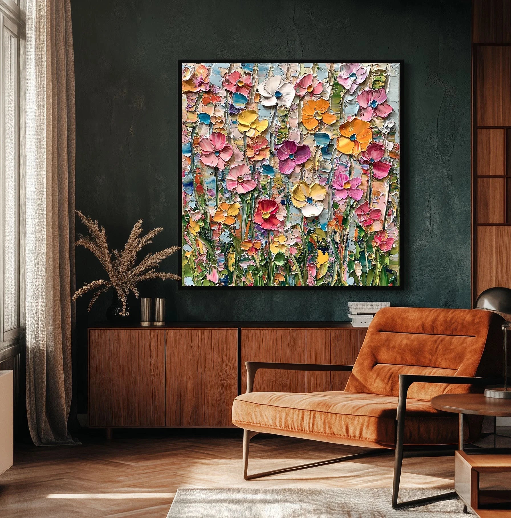 Multicolor Garden Melody - Floral Canvas - Artwallpainting