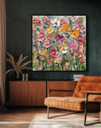 Multicolor Garden Melody - Floral Canvas - Artwallpainting