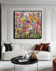 Multicolor Garden Melody - Floral Canvas - Artwallpainting