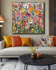Multicolor Garden Melody - Floral Canvas - Artwallpainting