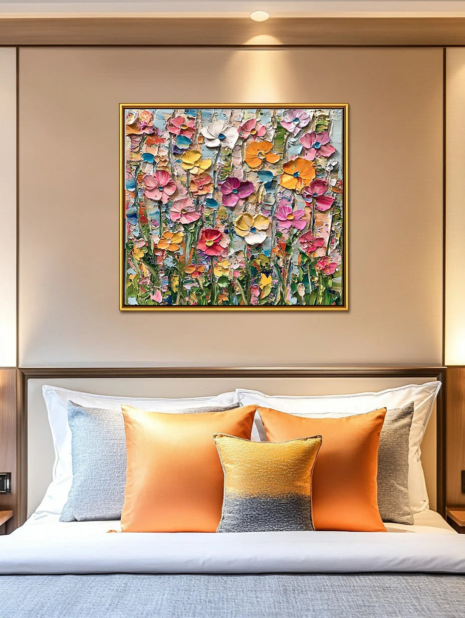 Multicolor Garden Melody - Floral Canvas - Artwallpainting