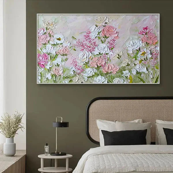 Multicolor Garden Of Bloom Textured Floral Art - Artwallpainting
