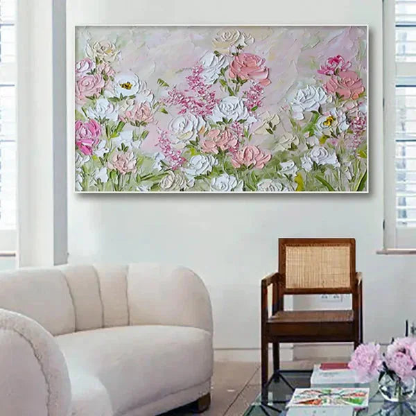 Multicolor Garden Of Bloom Textured Floral Art - Artwallpainting