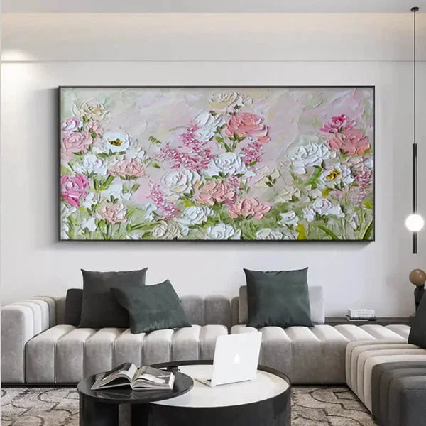 Multicolor Garden Of Bloom Textured Floral Art - Artwallpainting