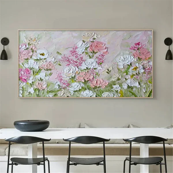 Multicolor Garden Of Bloom Textured Floral Art - Artwallpainting