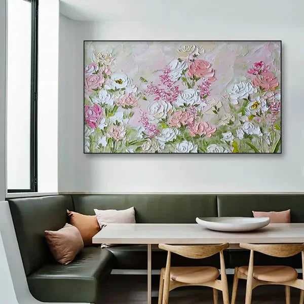 Multicolor Garden Of Bloom Textured Floral Art - Artwallpainting