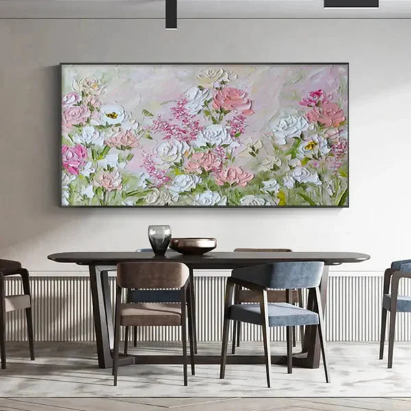 Multicolor Garden Of Bloom Textured Floral Art - Artwallpainting