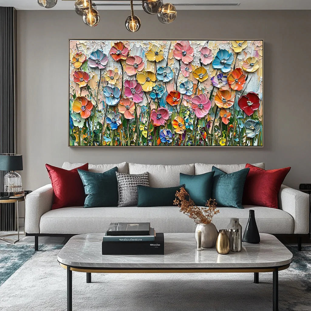 Multicolor Garden Of Color Symphony Canvas Painting For Home Decoration - Artwallpainting