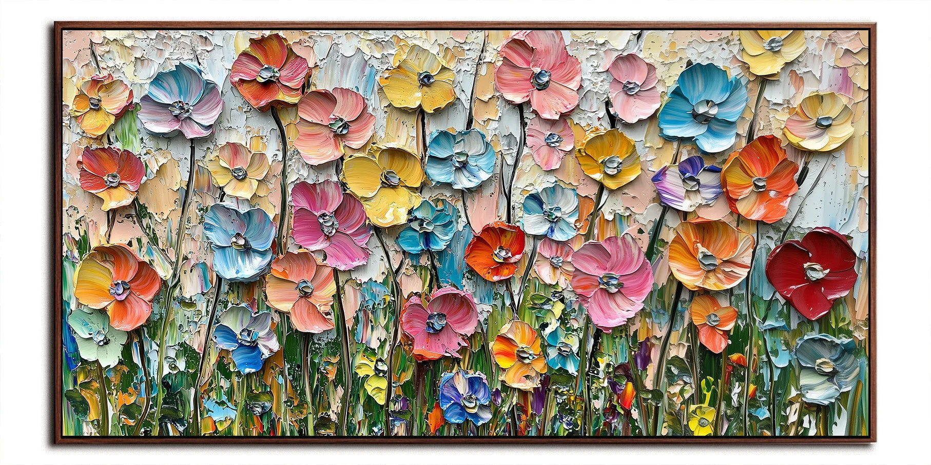 Multicolor Garden Of Color Symphony Canvas Painting For Home Decoration - Artwallpainting