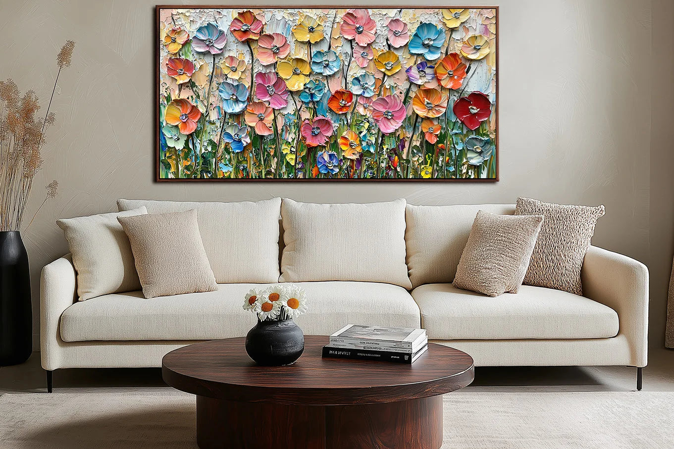 Multicolor Garden Of Color Symphony Canvas Painting For Home Decoration - Artwallpainting