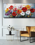 Multicolor Garden Symphony - Colorful Textured Wall Art For Modern Decor - Artwallpainting