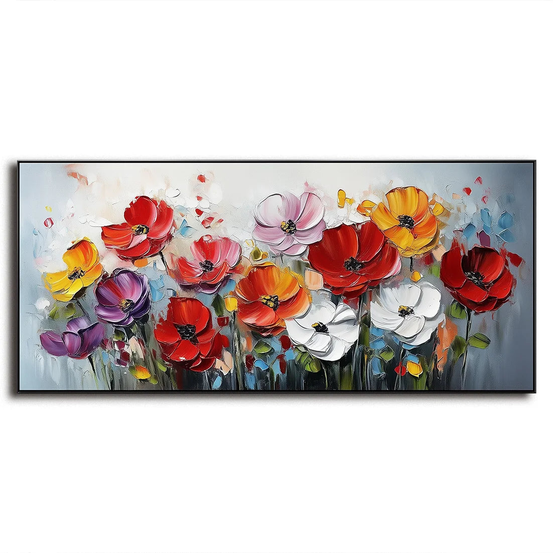 Multicolor Garden Symphony - Colorful Textured Wall Art For Modern Decor - Artwallpainting