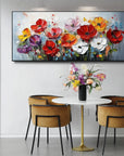 Multicolor Garden Symphony - Colorful Textured Wall Art For Modern Decor - Artwallpainting