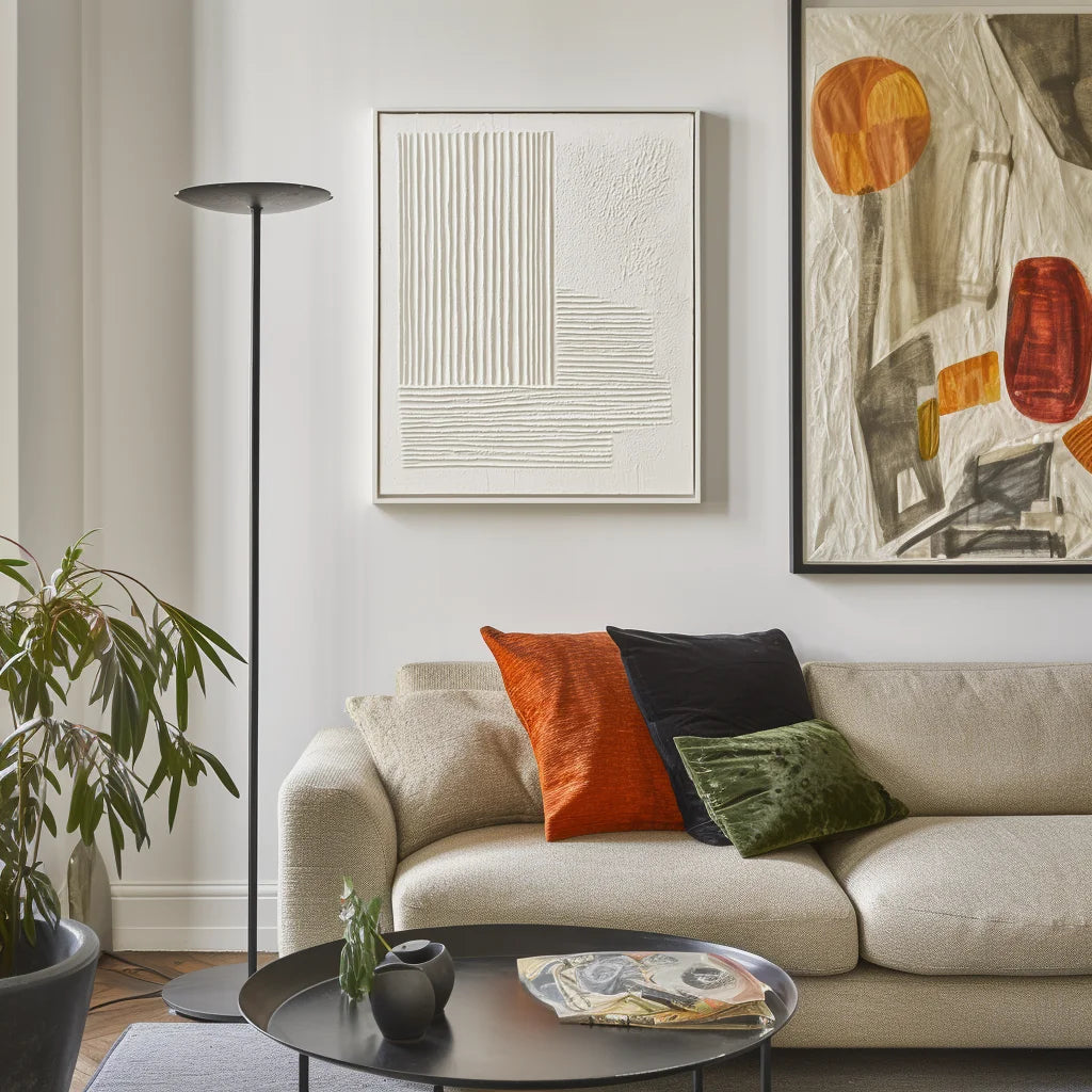 Multicolor Geometric 3D Textured Painting - Silent Structure - Artwallpainting