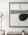 Multicolor Geometric Abstract Oil Painting - Quiet Geometry - Artwallpainting