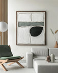 Multicolor Geometric Abstract Oil Painting - Quiet Geometry - Artwallpainting