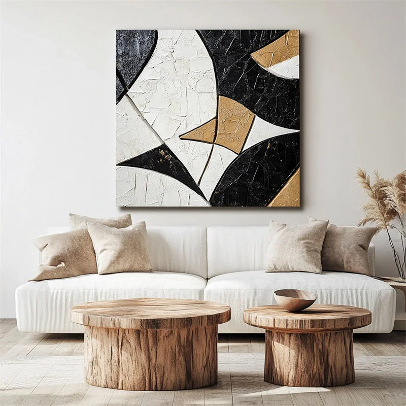 Multicolor Geometric Harmony In Texture - Artwallpainting