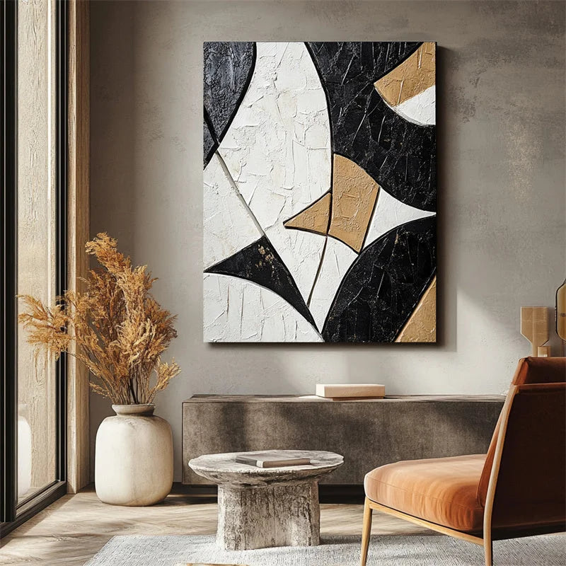 Multicolor Geometric Harmony In Texture - Artwallpainting