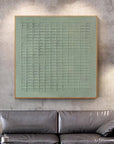 Multicolor Geometric Textured Canvas Wall Art In Blue-Green - Artwallpainting