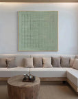 Multicolor Geometric Textured Canvas Wall Art In Blue-Green - Artwallpainting