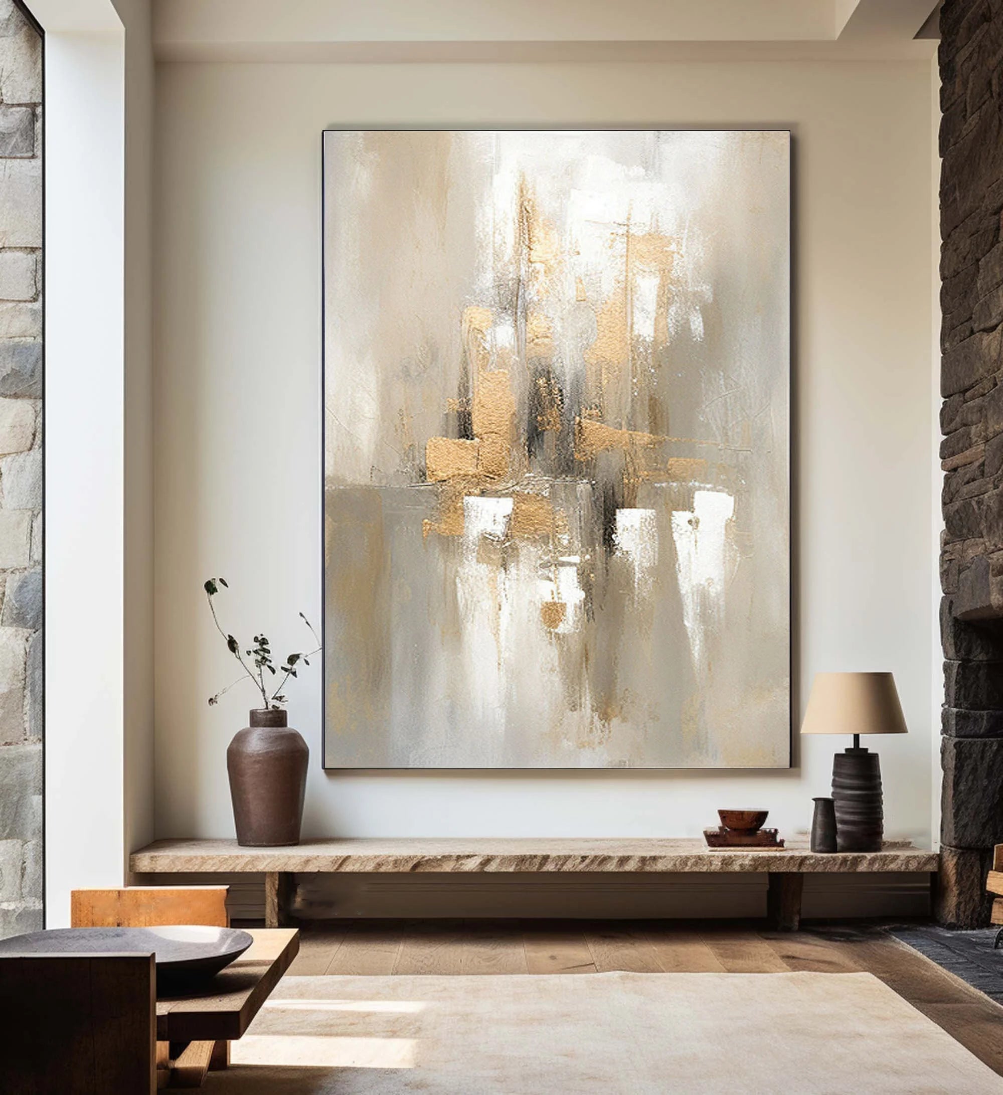 Multicolor Glow Abstract Cityscape Canvas Art - Artwallpainting