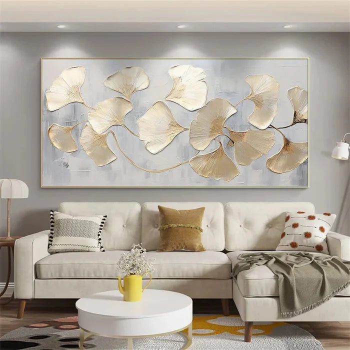 Multicolor Gold Leaf Botanical Wall Art - Artwallpainting