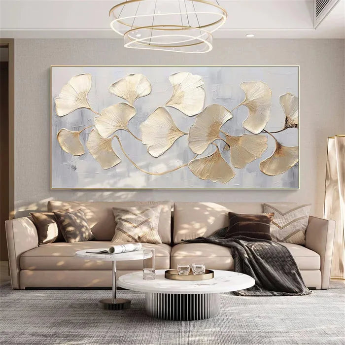 Multicolor Gold Leaf Botanical Wall Art - Artwallpainting