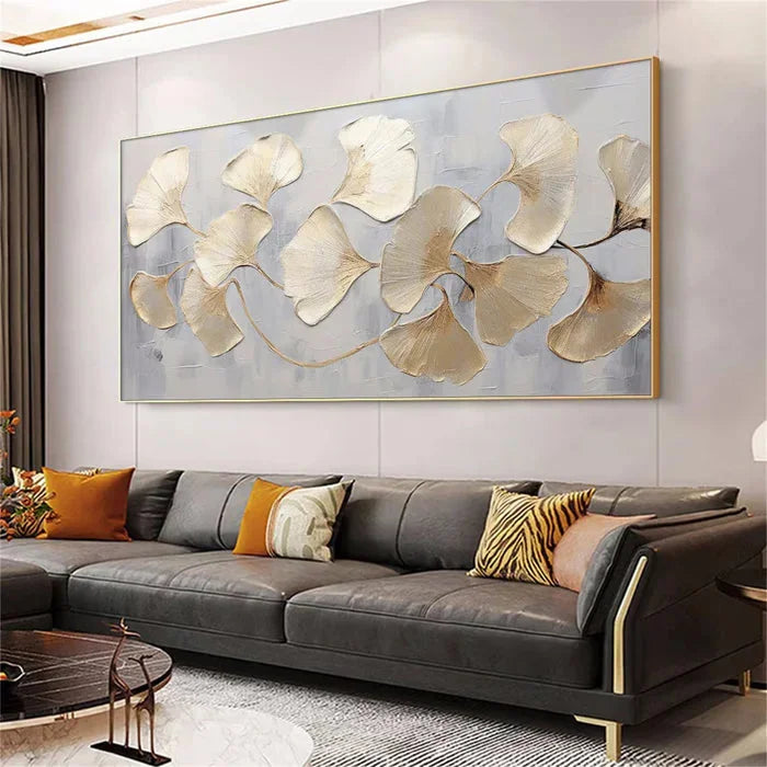 Multicolor Gold Leaf Botanical Wall Art - Artwallpainting