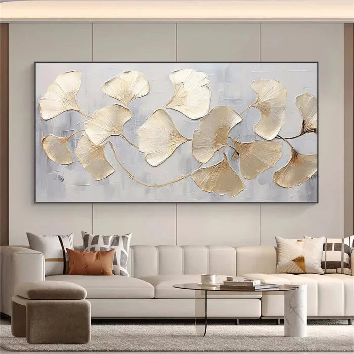 Multicolor Gold Leaf Botanical Wall Art - Artwallpainting