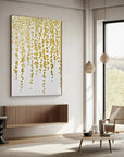 Multicolor Gold Leaf Textured Abstract Oil Painting - Modern Luxury Wall Art - Artwallpainting