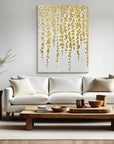 Multicolor Gold Leaf Textured Abstract Oil Painting - Modern Luxury Wall Art - Artwallpainting