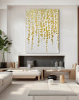 Multicolor Gold Leaf Textured Abstract Oil Painting - Modern Luxury Wall Art - Artwallpainting